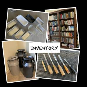 Pictures of a variety of personal possessions to be catalogued and inventoried.