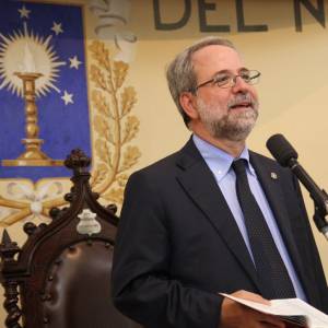 Moderator Pastor Eugenio Bernardini of the Waldensian Church in Italy addresses the 2016 Synod gathering. (Photo provided)