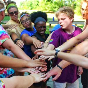 Over the course of the week, students not only study together but also participate in leadership building and small group exercises. (Photo provided)