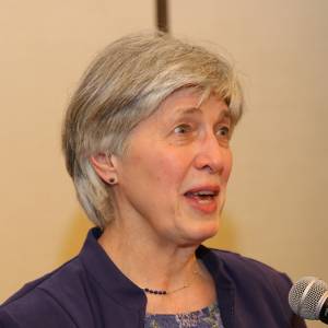 Presbyterian Intercultural Network president, Sharon Mook encourages individuals at the network’s luncheon at GA 222 (2016) to attend the organization’s upcoming conference at Columbia Theological Seminary. Photo by Tony Sibely