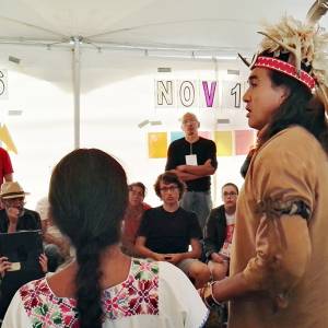 WSF participants hear from Native Americans regarding their struggles for land and water. (Photo: WCC-EWN)