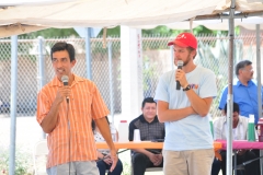 CJM Dedication: Jaime Escobar speaking at the Cafe Justo y Mas dedication in Agua Prieta, Sonora (photo: Cristobal Lohr Castelo)