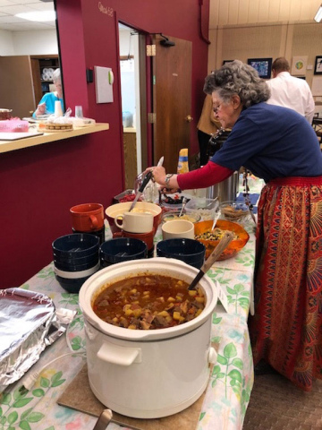 Sharing bogracs with members of Hope Presbyterian Church, Springfield , IL.