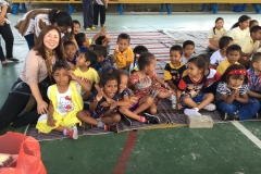 Students at 'Sekola Dasar Pelita Permai' (Elementary School 'Pelita Permai', which means 'Light of Love') welcoming the San Jose Presbytery team