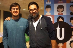 Sam Turpen, a student at Columbia Theological Seminary, with Jason Santos at the College Conference at Montreat. (Photo by Emily Enders Odom)