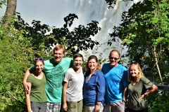 Getting some refreshment at Victoria Falls on a YAV Zambia retreat in Livingstone. From left: Olivia, John, Kim, Sherri, Dustin, Susannah