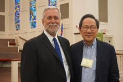 Craig Barnes (left) with Bill Teng, member, TFC presiding board (Photo by Emily Enders Odom)