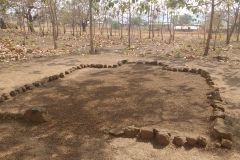 These stones form the outline of a mosque, set towards Mecca, for Muslim students at the Evangelical Presbyterian High School in Tatale, Ghana. All students must take part in Christian morning devotions and weekly worship, but the school allows a space of prayer for the minority of Muslim students among them.