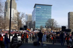 Thousands take to the streets in Raleigh, North Carolina, as part of the 11th annual Forward Together Moral March. (Photo by Jimmie Hawkins)