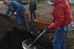 Hands & Feet group from the Presbytery of East Iowa assist at Global Farms, where immigrants and refugees learn about agriculture in the Midwest.