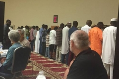 Members of Guilford Park Presbyterian Church observe Muslim prayers at the Islamic Center mosque. Since 2015, the two faith communities have been getting to know each other, building friendships in light of threats of violence directed at immigrants in their community. (Photo courtesy of Melanie Rodenbough)