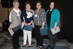 APCE 2017 annual award winners Anne Wilson, Laurie Farquharson, Bette Case and Ruth Cole Burcaw (Photo by Gregg Brekke)