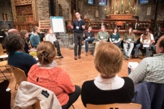 Paul Vasile leads the “Sing God a New Song” workshop at the 2017 NEXT Church National Gathering. (Photo by Gregg Brekke)