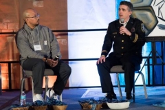 Jenny Warner and Steven Koski of First Presbyterian Church in Bend, Oregon, lead the “Spacious Christianity” conversation at the 2017 NEXT Church National Gathering. (Photo by Gregg Brekke)