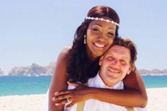 AND NOW: Shemiyia and her husband, Bobby Sweeney, at their wedding in Cabo San Lucas, Mexico. (Courtesy of Gabriela Lopez)