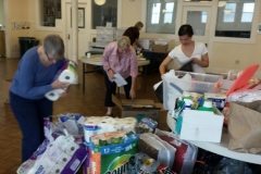 Old First Presbyterian Church in San Francisco - congregation collecting and assembling “welcome kits” for newly arrived refugee families.