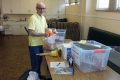 Old First Presbyterian Church in San Francisco - congregation collecting and assembling “welcome kits” for newly arrived refugee families.