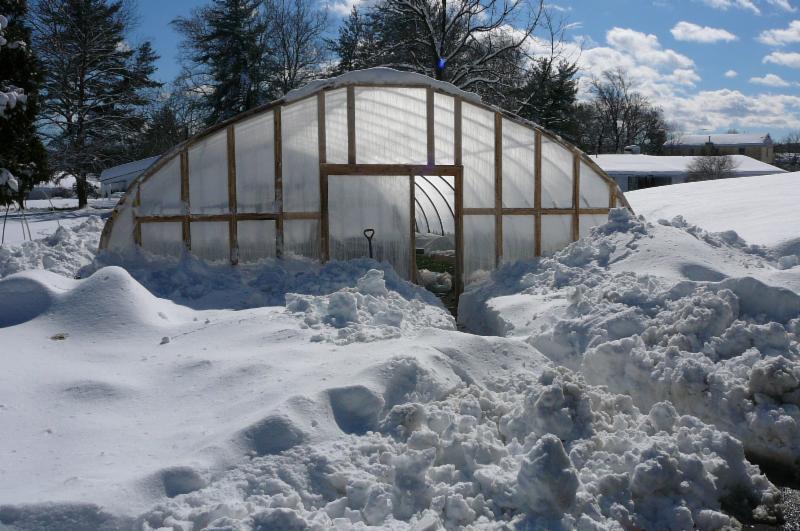 SPC greenhouse in the snow