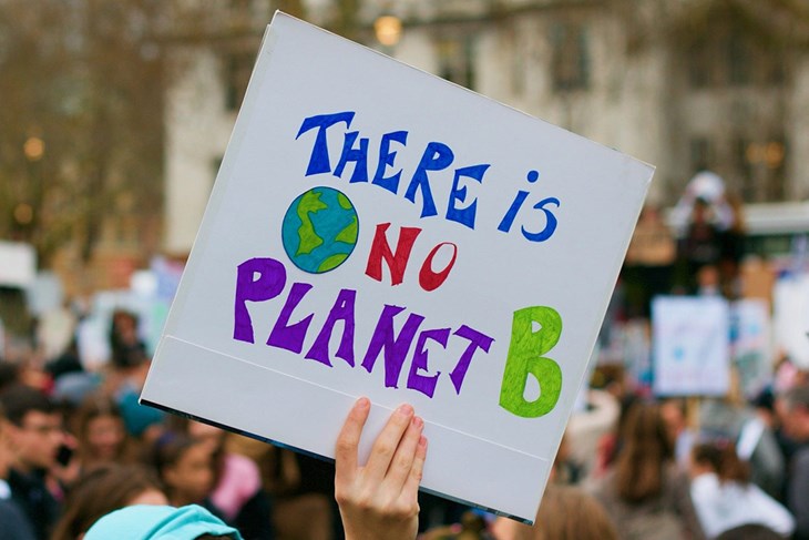 sign with "There is No Planet B"