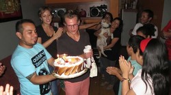 YAV Alum Blake Collins celebrates with his host family in Peru