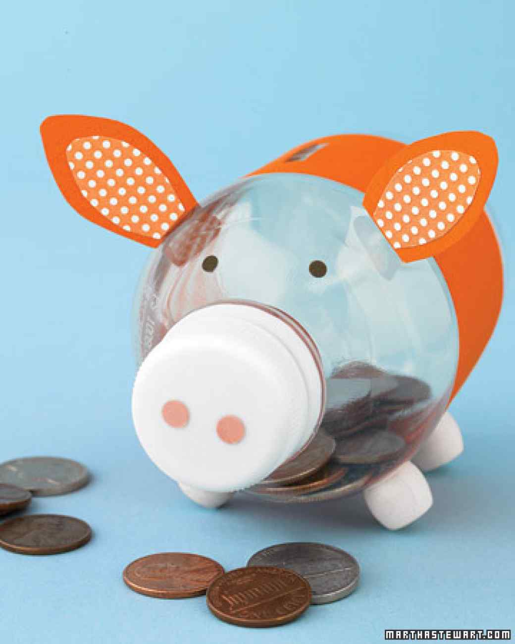 Water bottle piggy bank