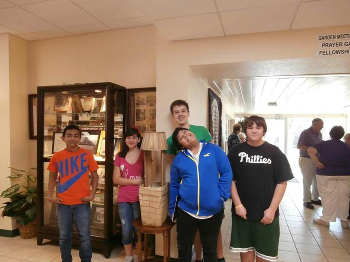 Youth from First Presbyterian Church in Mission, TX with their Wishing Well